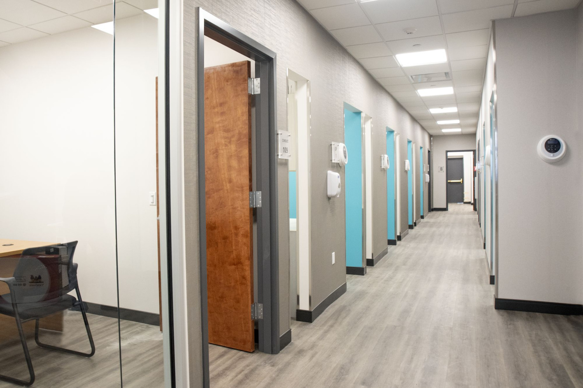 CareMount Dental office and exam room hallway